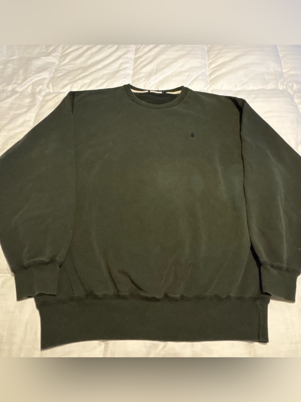 Vintage Polo Ralph Lauren Green Crewneck Sweatshirt Distressed Size XL